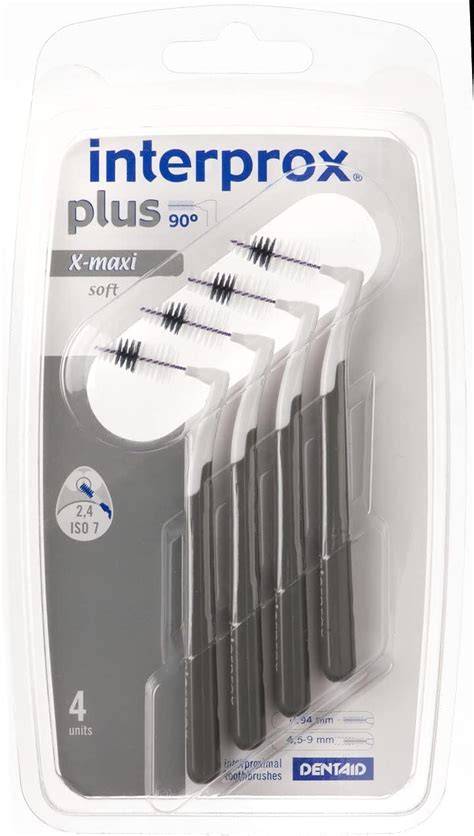 Interprox Plus X Maxi Interdental Brushes Grey Pack Of 4 Amazon Co Uk