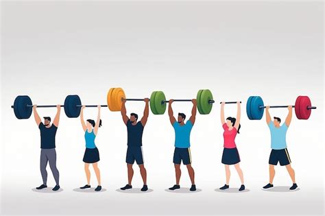Premium Photo Illustration Of Men And Women Lifting Things And Simple