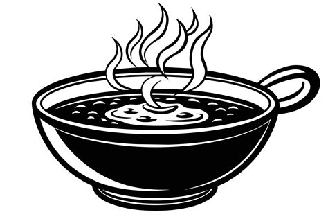 Hot Soup Bowl Plate Design Vector Art At Vecteezy