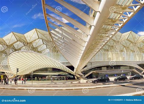 Modern Architecture Design, Train Station Lisbon Editorial Photo - Image of background, train ...