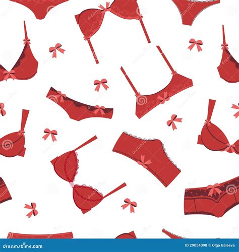 Lingerie Seamless Pattern Stock Vector Illustration Of Fabric