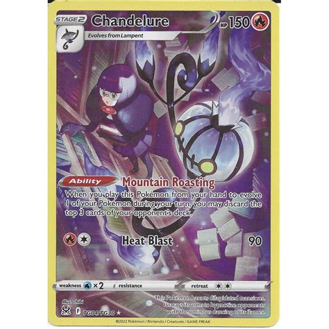 Pokemon Trading Card Game TG04 TG30 Chandelure Rare Holo Card SWSH