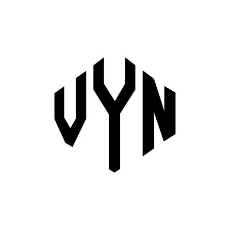 VYN letter logo design with polygon shape. VYN polygon and cube shape