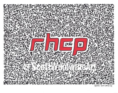 Red Hot Chili Peppers Songs Drawing Etsy