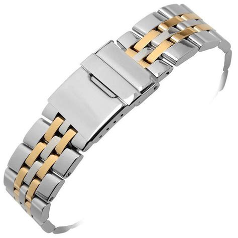 Stainless Steel bracelet for Breitling Chronomat - silvergold / 20mm ...