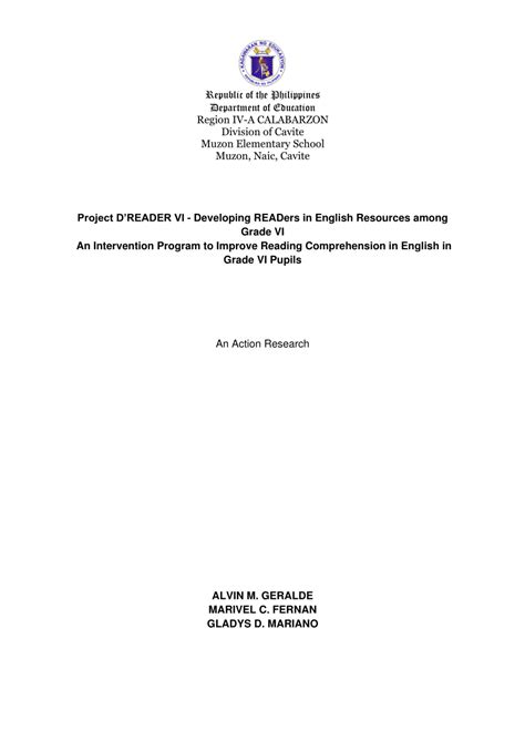 (PDF) Republic of the Philippines Department of Education Region IV-A