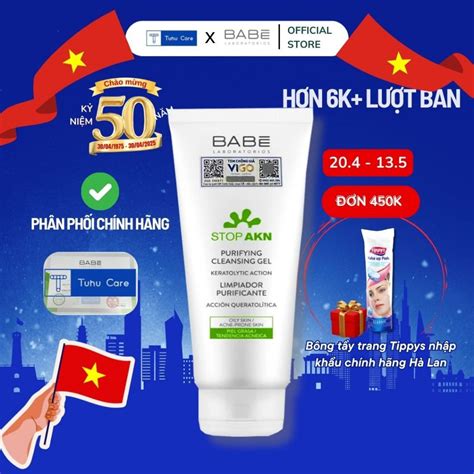 Sữa Rửa Mặt Babe Stop Akn Purifying Cleansing Gel ml Cho Da Mụn Shopee Việt Nam