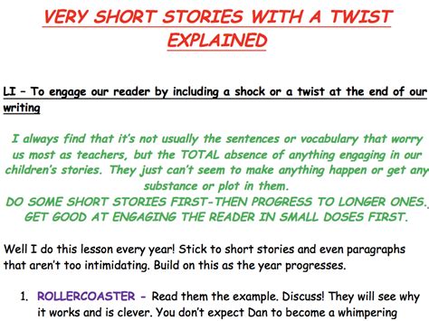 Short Story Ideas With A Twist