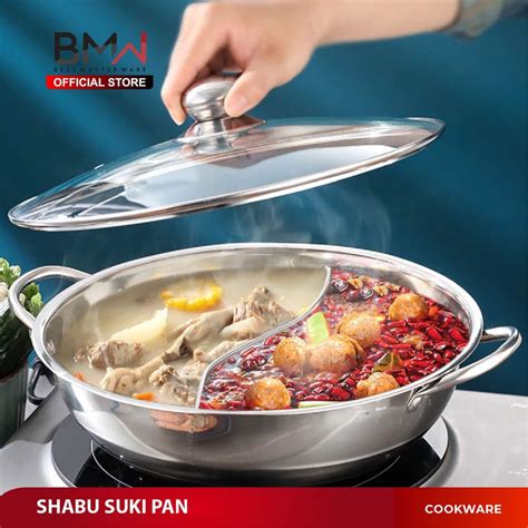 Jual Panci Shabu 28cm Mangkok Sup Steamboat Sekat 2 Rasa Suki Pan Hot Pot Panci Shabu 28cm