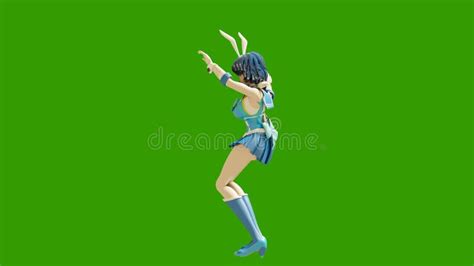 Anime Girls Dancing On Green Screen Stock Video Video Of Idol Beautiful 244791063