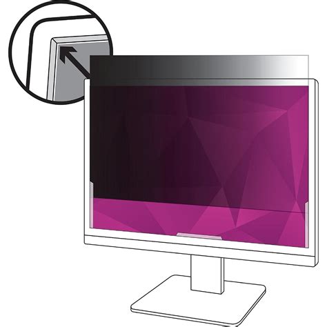 3M High Clarity Privacy Filter Screen for Monitors, 24" Full Screen, 16:10 Aspect Ratio, Reduces