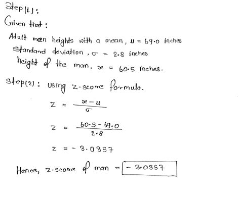 Solved Adult Men Have Heights With A Mean Of 690 Inches And A