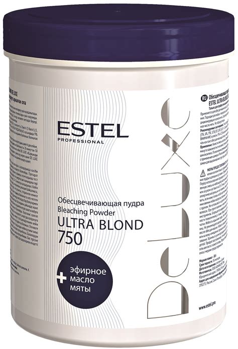 Estel Professional De Luxe Ultra Blond Обесцвечивающая пудра 750 гр ...