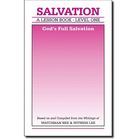 Lesson Book Level 1 Salvation Gods Full Salvation