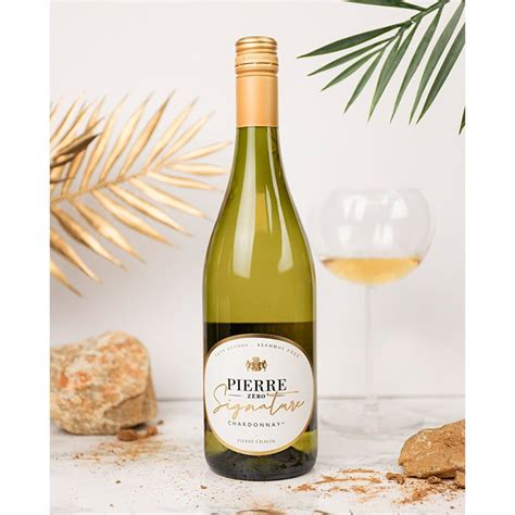 Pierre Zero Signature White Chardonnay Non-Alcoholic White Wine 750ml ...