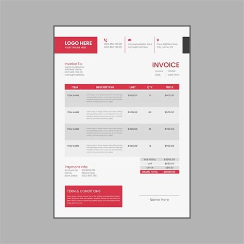 Premium Vector Professional Modern Business Invoice Template Design