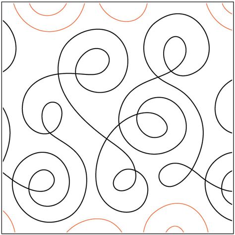 Loop The Loop PAPER Longarm Quilting Pantograph Design By Barbara Becker