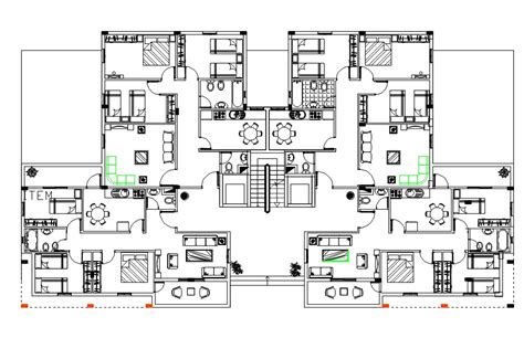 Floor Plan Of Apartment Dwg Image To U