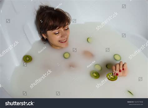 Beautiful Sexy Naked Girl Resting Milk Stock Photo 1567077838 Shutterstock