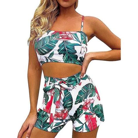 Bikini Femme Pi Ces Dos Nu Sport Taille Haute Vert Vert Cdiscount Pr T Porter