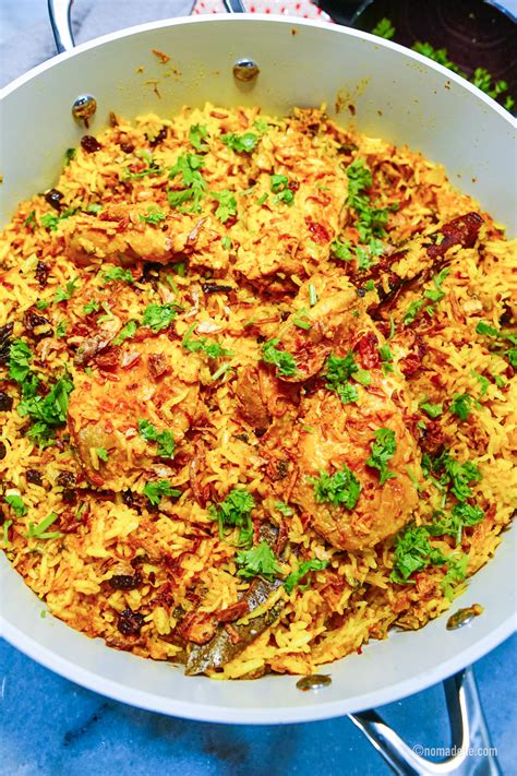 One Pan Chicken Briyani Nomadette