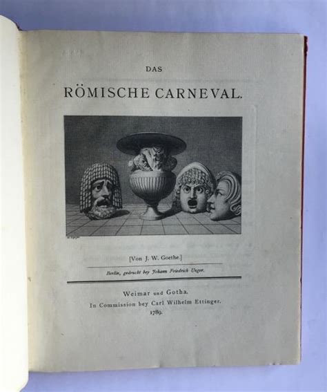 Das R Mische Carneval By Goethe Johann Wolfgang Von