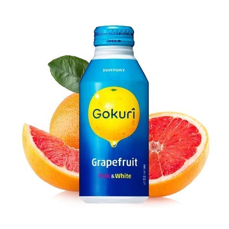 Suntory Gokuri Real Pink And White Grapefruit Nectar 400ml Made In