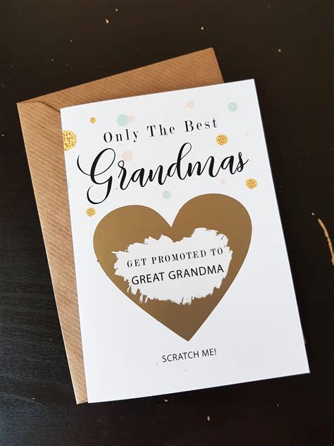 Only The Best Grandmas Get Promoted To Great Grandma Card Pregnancy