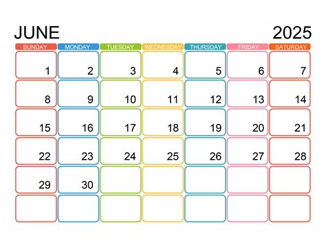 Calendar June 2025, June, Calendar, 2025 PNG Transparent Clipart Image