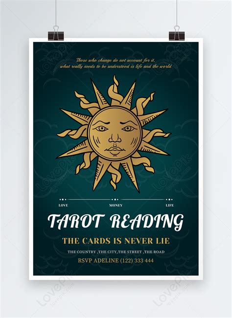 Tarot Reading Green Creative Poster Template Imagepicture Free