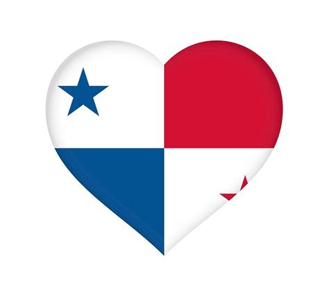 Flag Of Panama Heart Digital Art By Roy Pedersen Fine Art America