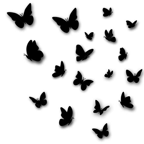 butterfly group silhouette background original black butterfly