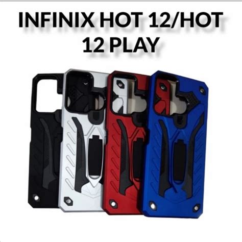 Jual Infinix Hot Hot Play Spigen Phantom Robot Hardcase Standing Shopee Indonesia