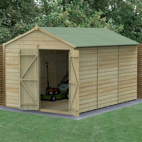 Forest 12x8 Apex Shed Windowless Elbec Garden Buildings