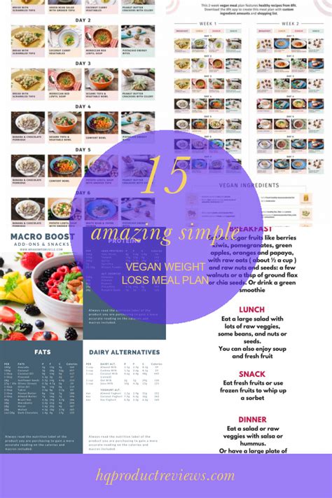 15 Amazing Simple Vegan Weight Loss Meal Plan – Best Product Reviews