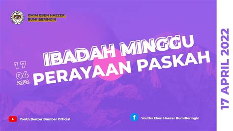 🔴 [live Steaming] Ibadah Minggu Dan Perayaan Paskah Gmim Eben Haezer