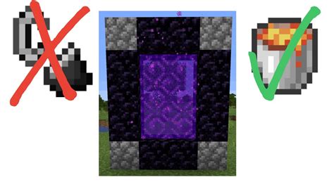 How To Light A Nether Portal Without Flint And Steel Minecraft