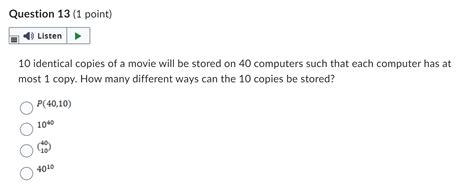 Solved 10 identical copies of a movie will be stored on 40 | Chegg.com