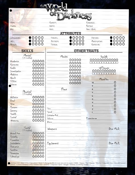 Pdf New World Of Darkness Character Sheet Dokumen Tips