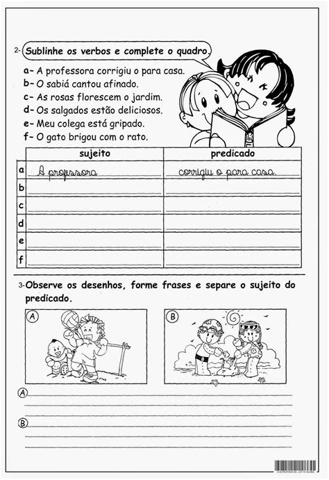Tipos De Sujeito - Exercícios 6 Ano - 7