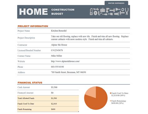 Home Renovation Budget Template Excel Review Home Co