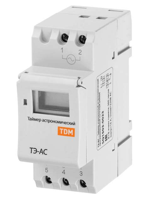 Таймер электронный ТЭ-АС-1мин/24ч-8on/off-16А-DIN (астрономический) TDM ...