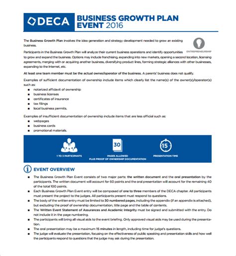 Business Growth Plan Template