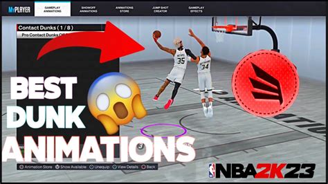 BEST DUNK ANIMATIONS BEST BADGES ON NBA 2K23 BEST DUNK PACKAGES