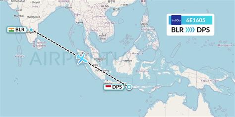 6E1605 Flight Status IndiGo Airlines Bangalore To Denpasar IGO1605