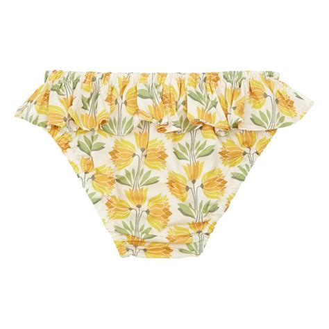 Babe Tess Floral Bikini Bottoms Yellow Smallable