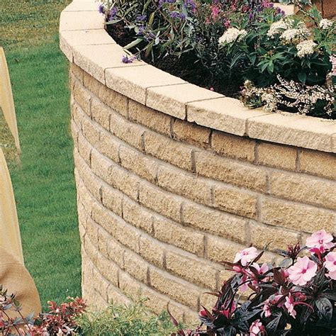 Bradstone Pitched Walling And Textured Coping Buff Or Grey Kebur Garden Materials