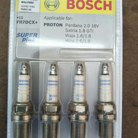 BOSCH SUPER PLUS SPARK PLUG FR7DCX+11/PERDANA,SATRIA,WAJA,WIRA | Shopee ...