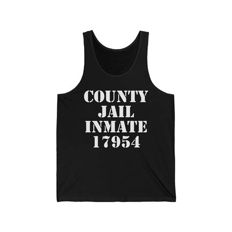 Halloween County Jail Inmate Prisoner Costume Party Tank Top For Men