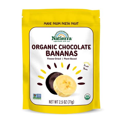 Amazon Natierra Organic Freeze Dried Chocolate Bananas Non Gmo